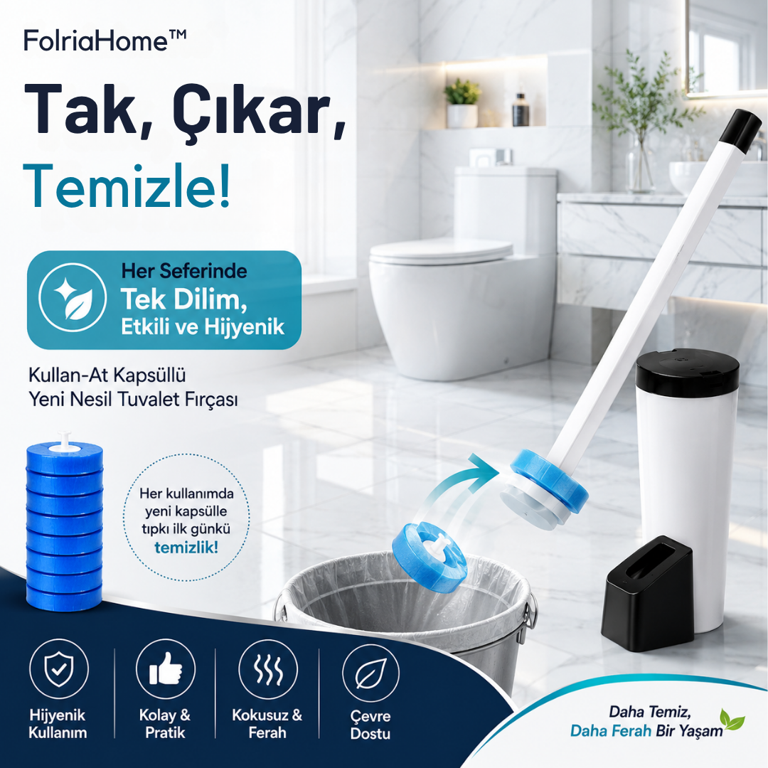 FloryaHome Hijyenik Tuvalet Temizlik Seti