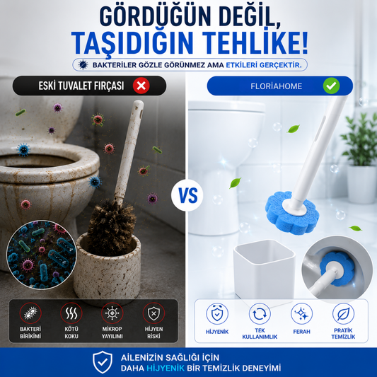 FloryaHome Hijyenik Tuvalet Temizlik Seti